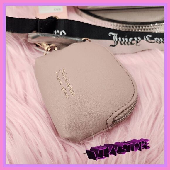 NWT {Juicy Couture } Effortless Elegance, Dusty Blush Charm City Crossbody NWT - Picture 4 of 8